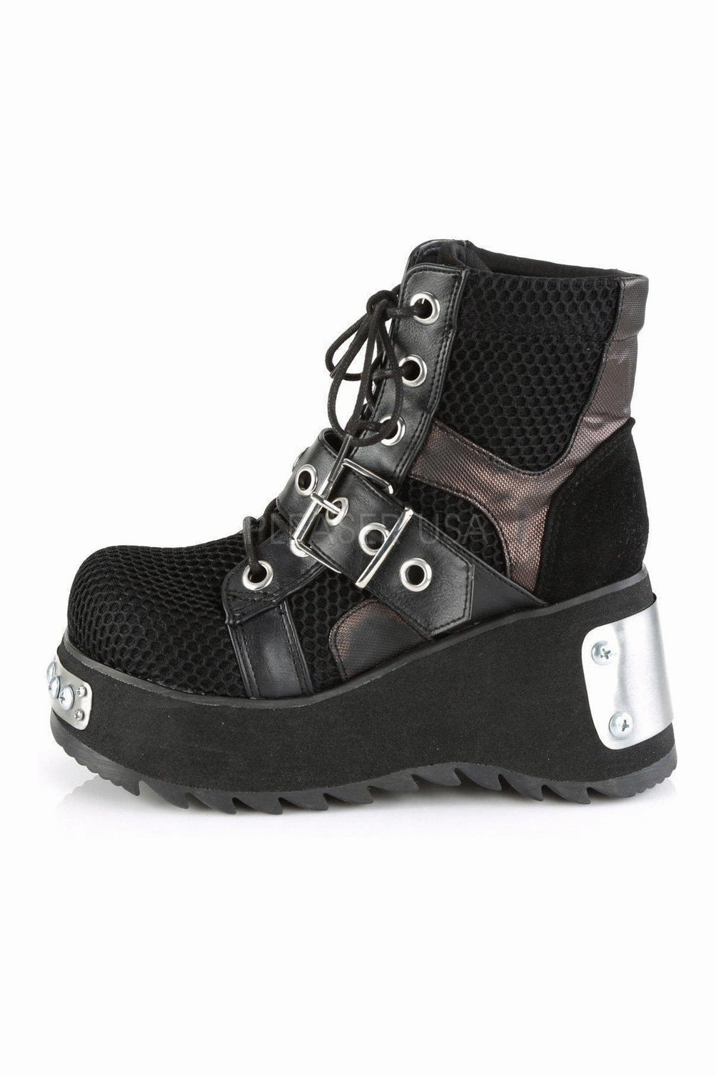 SCENE-53 Demonia Platform Boot | Black Fabric