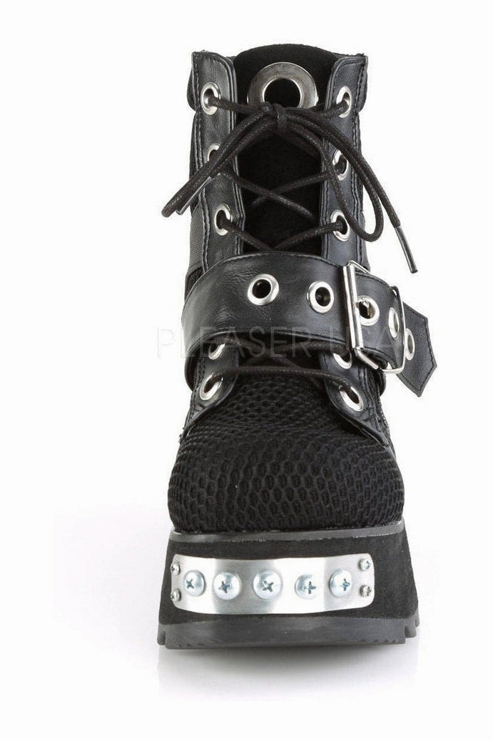 SCENE-53 Demonia Platform Boot | Black Fabric