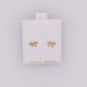Small Gold Bow Earrings