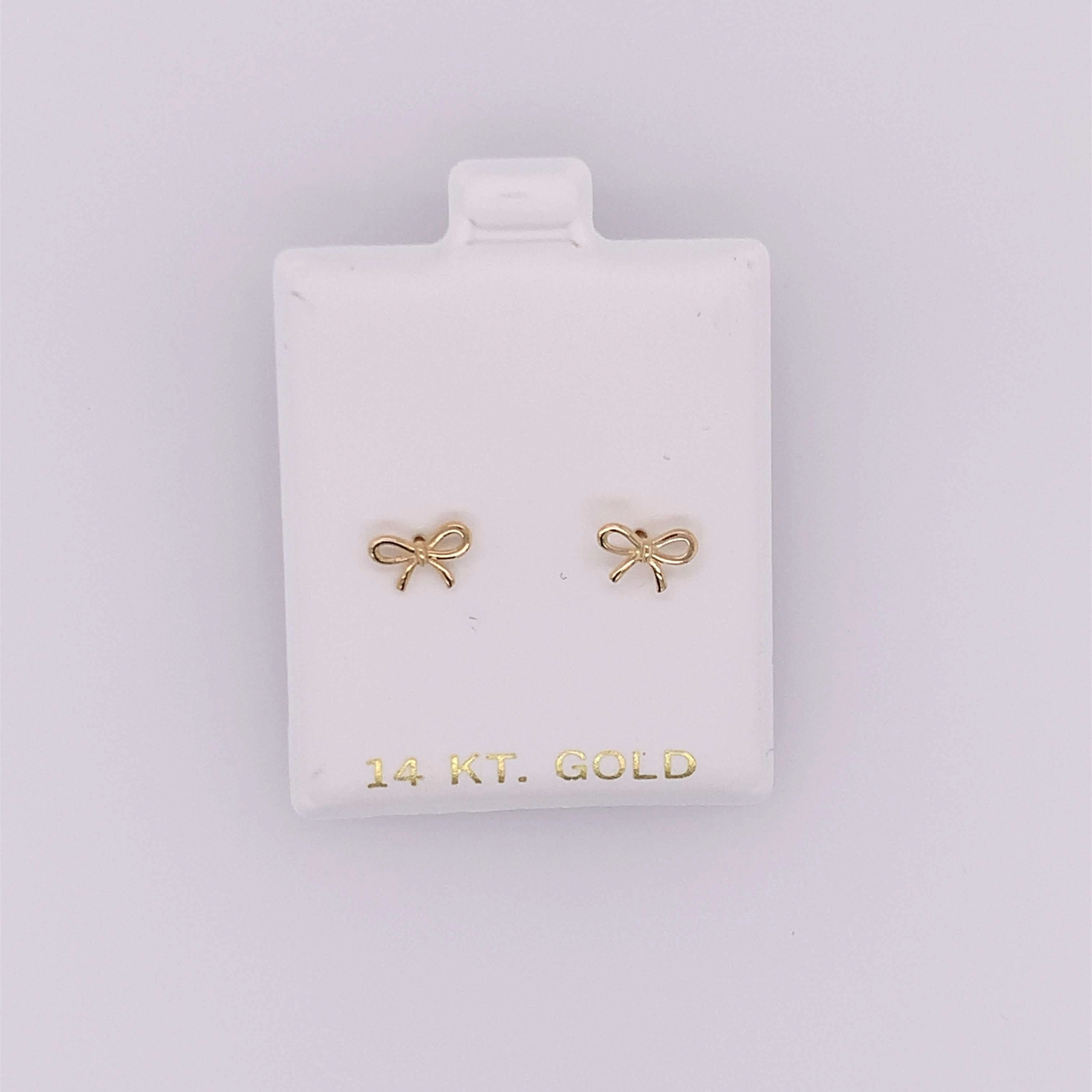 Small Gold Bow Earrings