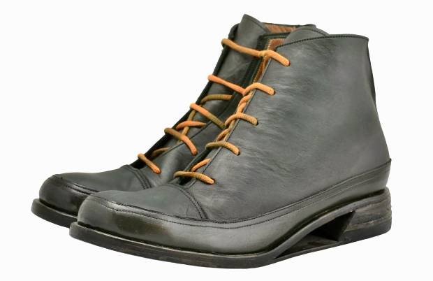 Sneaker boot  |  green black | hollow wedge