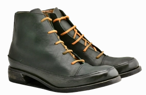 Sneaker boot  |  green black | hollow wedge