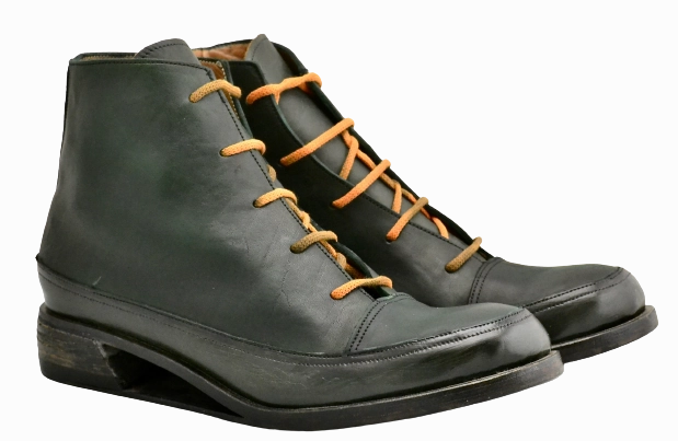 Sneaker boot  |  green black | hollow wedge