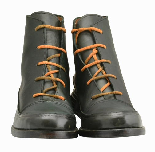 Sneaker boot  |  green black | hollow wedge