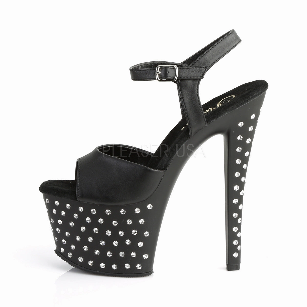 STARDUST-709  Black Faux Leather/Black Matte