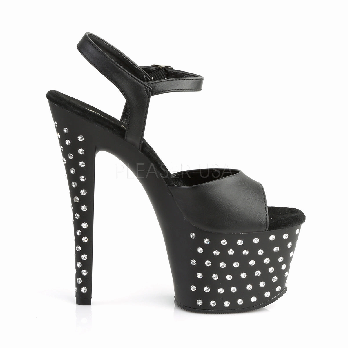 STARDUST-709  Black Faux Leather/Black Matte