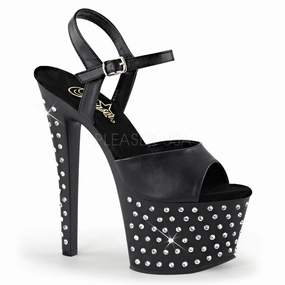 STARDUST-709  Black Faux Leather/Black Matte