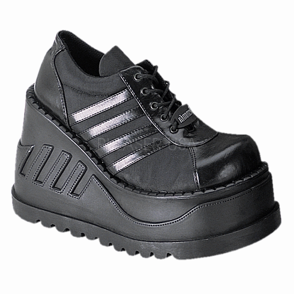 STOMP-08  Black Vegan Leather
