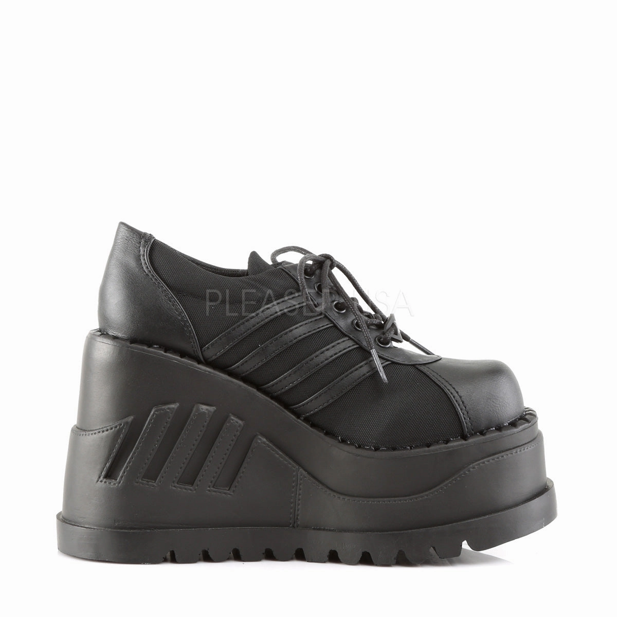 STOMP-08  Black Vegan Leather