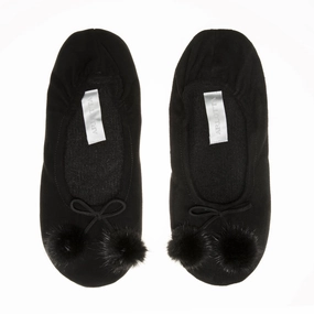 Suede Ballet Slipper with Cashmere Lining
