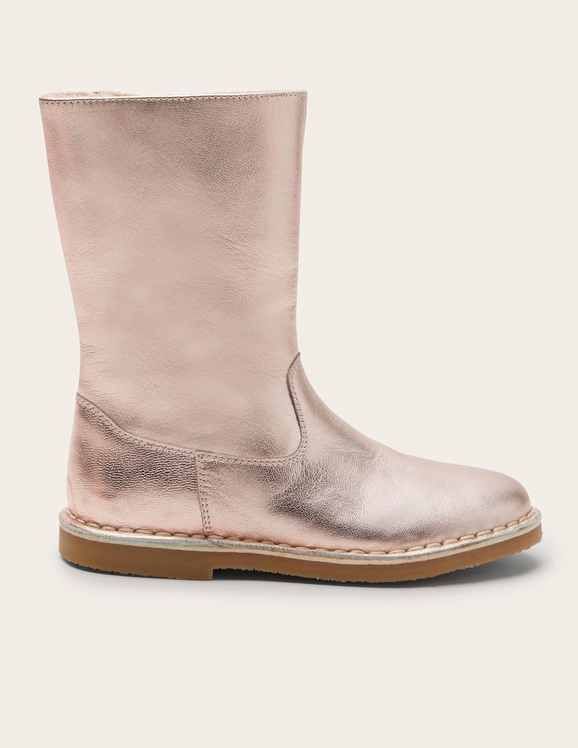 Tall Boots-Rose Gold Metallic
