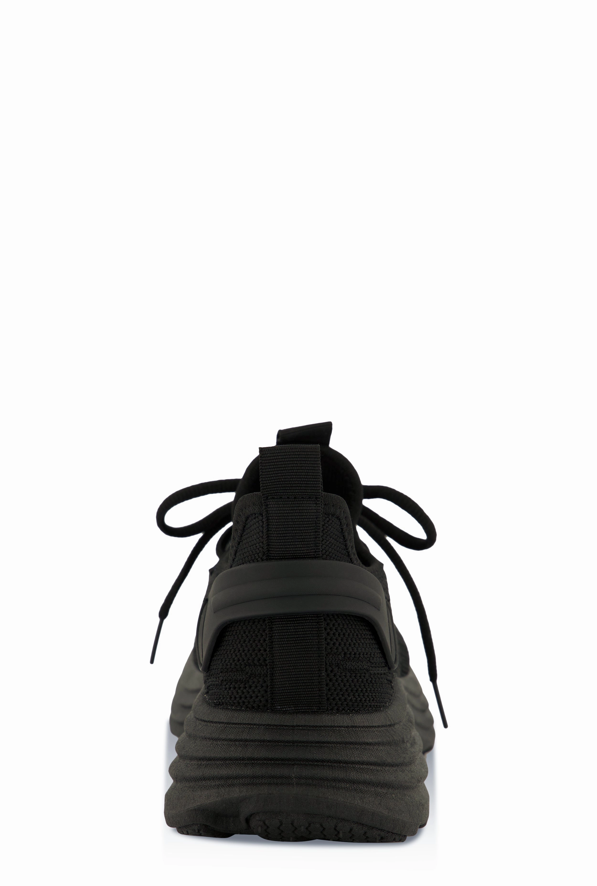 Textured Knit Platform Athletic Sneakers