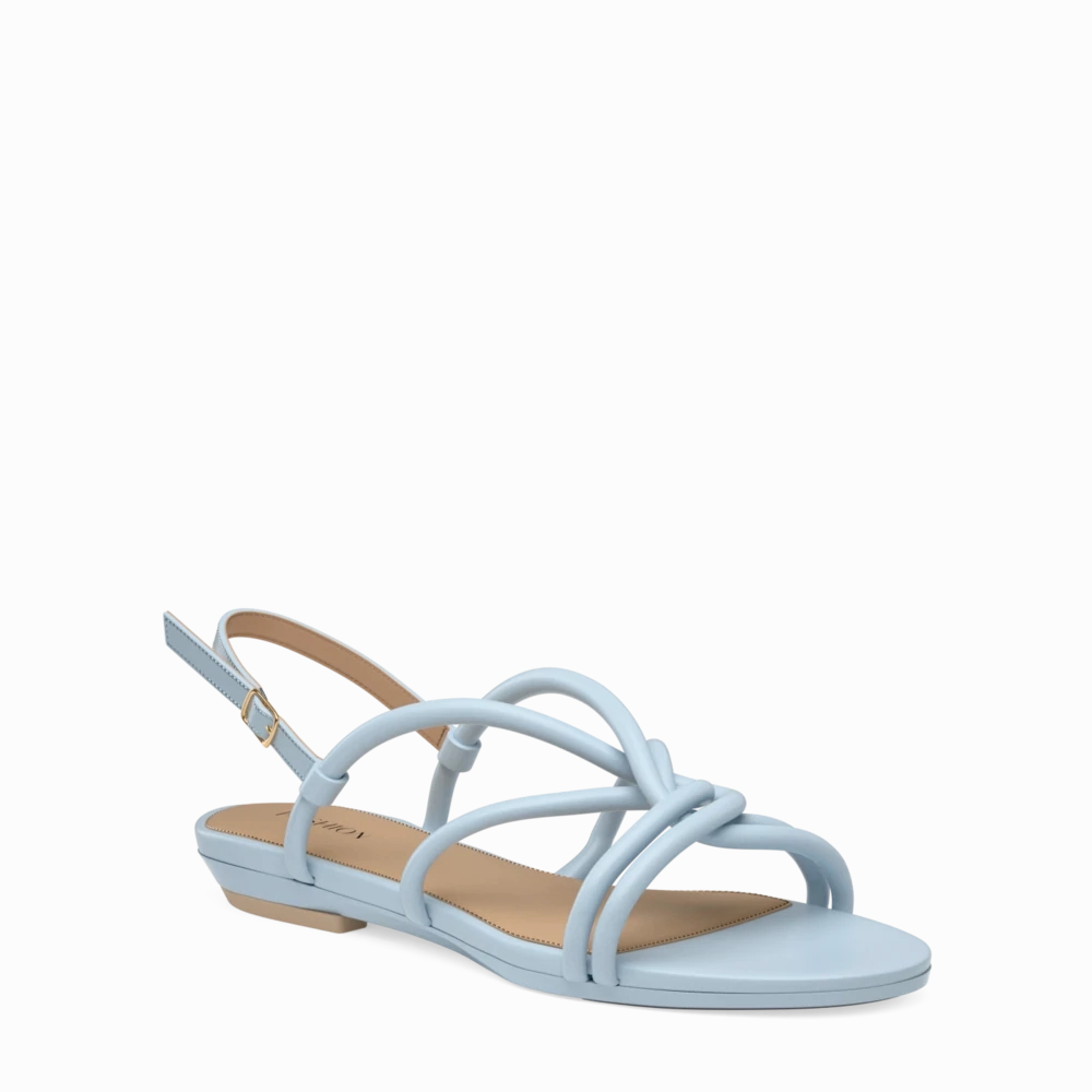 The Capri - Baby Blue Vegan Leather 4 Block