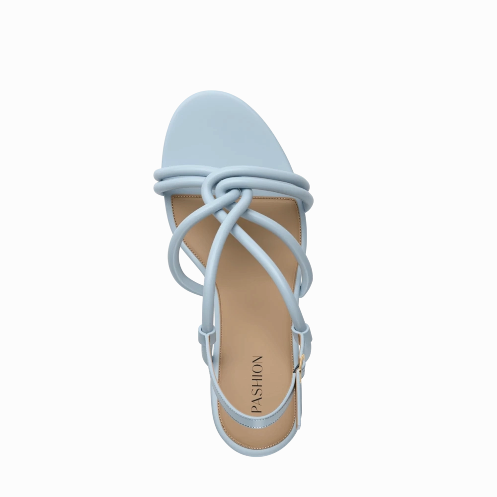 The Capri - Baby Blue Vegan Leather 4 Block