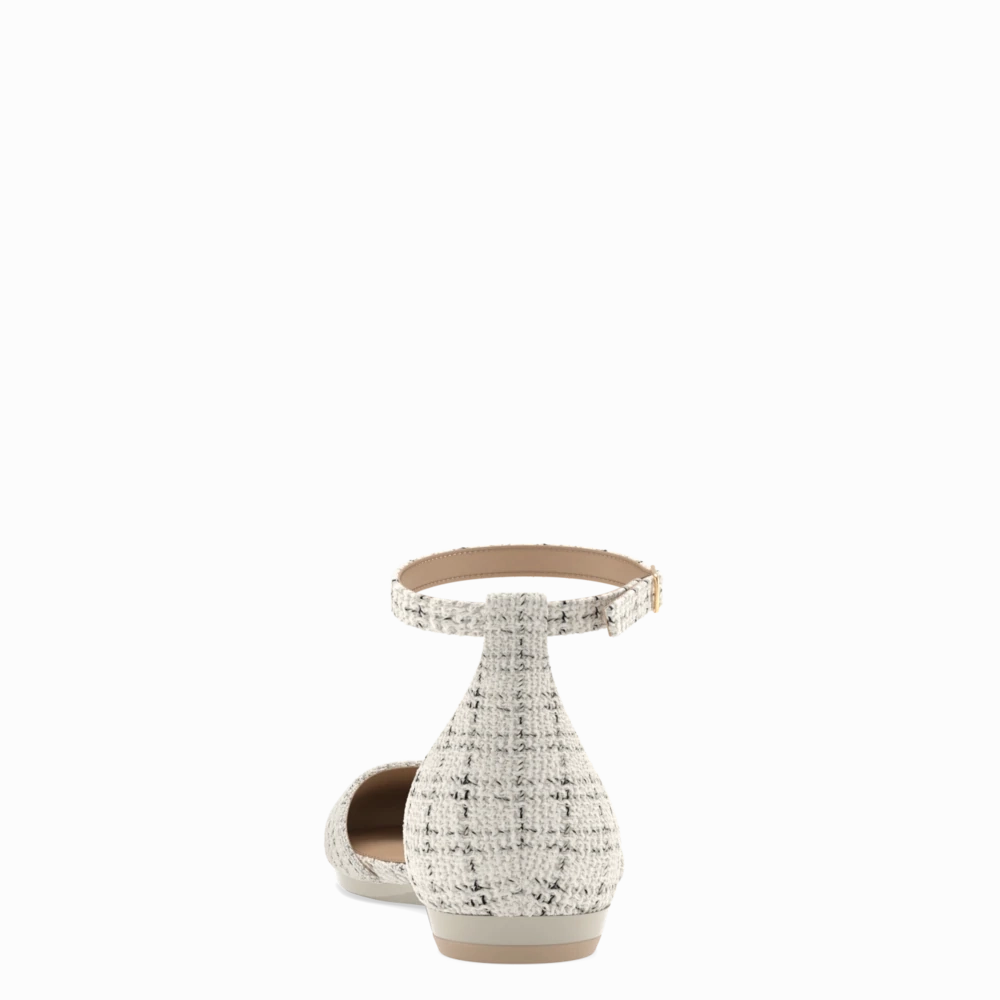 The Jocelyn - Bone Tweed Flat - FINAL SALE