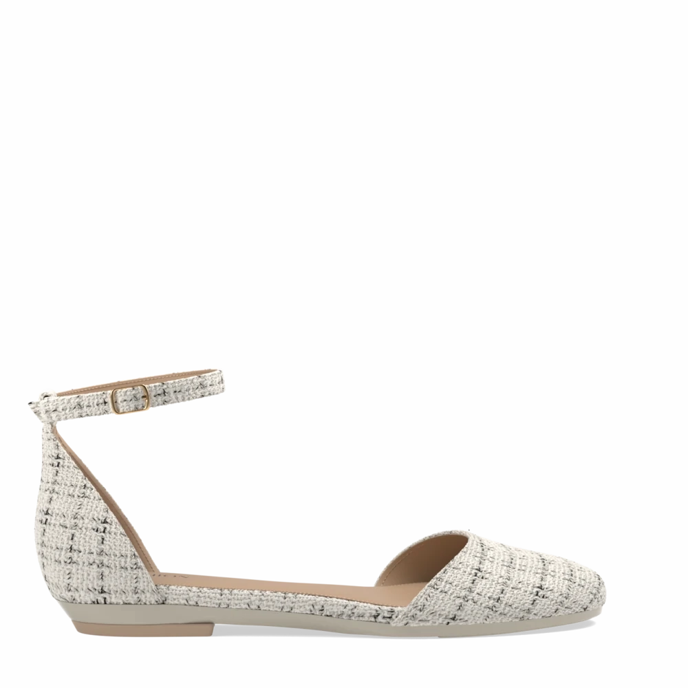The Jocelyn - Bone Tweed Flat - FINAL SALE