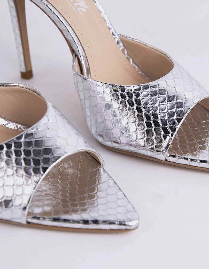 Thelma Silver Snake Leather
