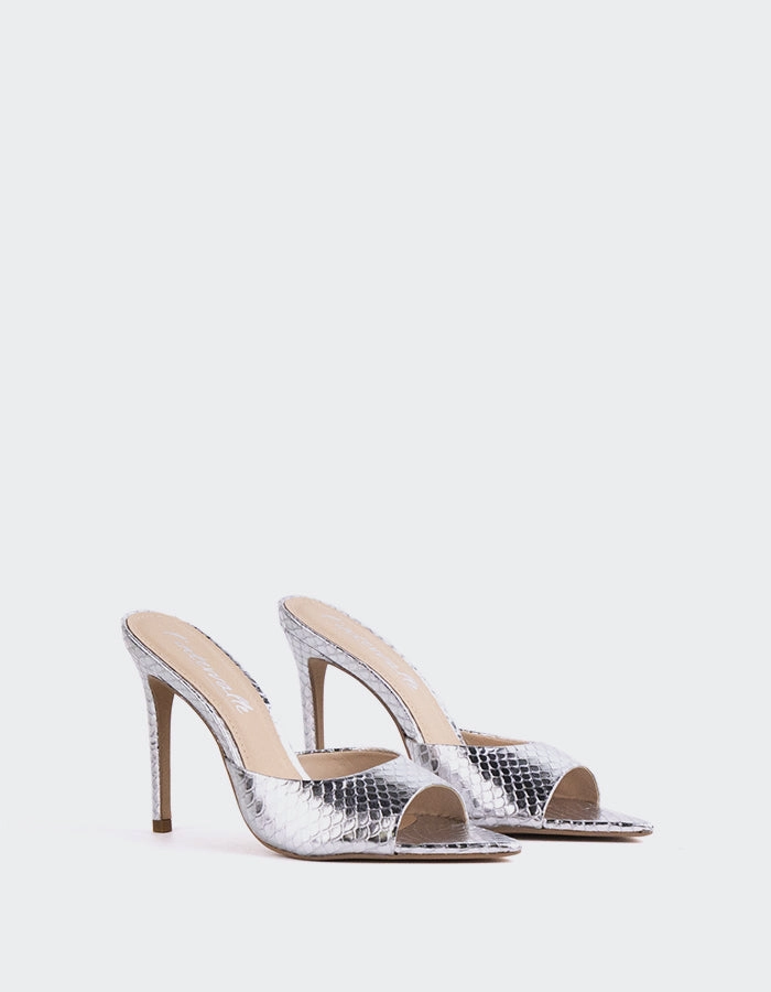 Thelma Silver Snake Leather