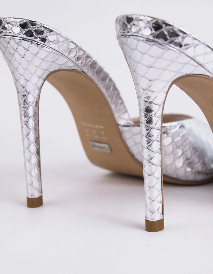 Thelma Silver Snake Leather