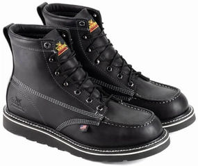 Thorogood Men's American Heritage Midnight Series 6" Moc Toe, MAXWear Wedge Non-Safety Toe Boot
