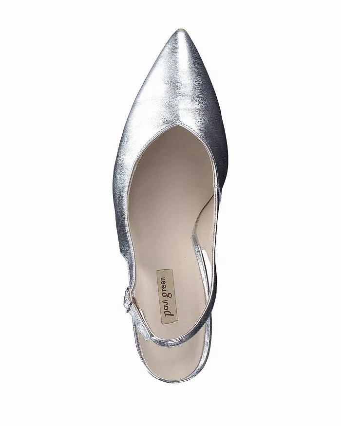 Toluca Sling Pumps Metallic