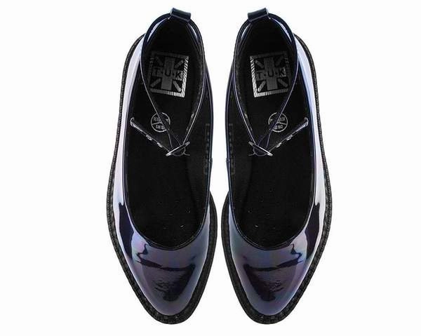 TUK A9634L Black Hologram Pointed Ballet Creeper