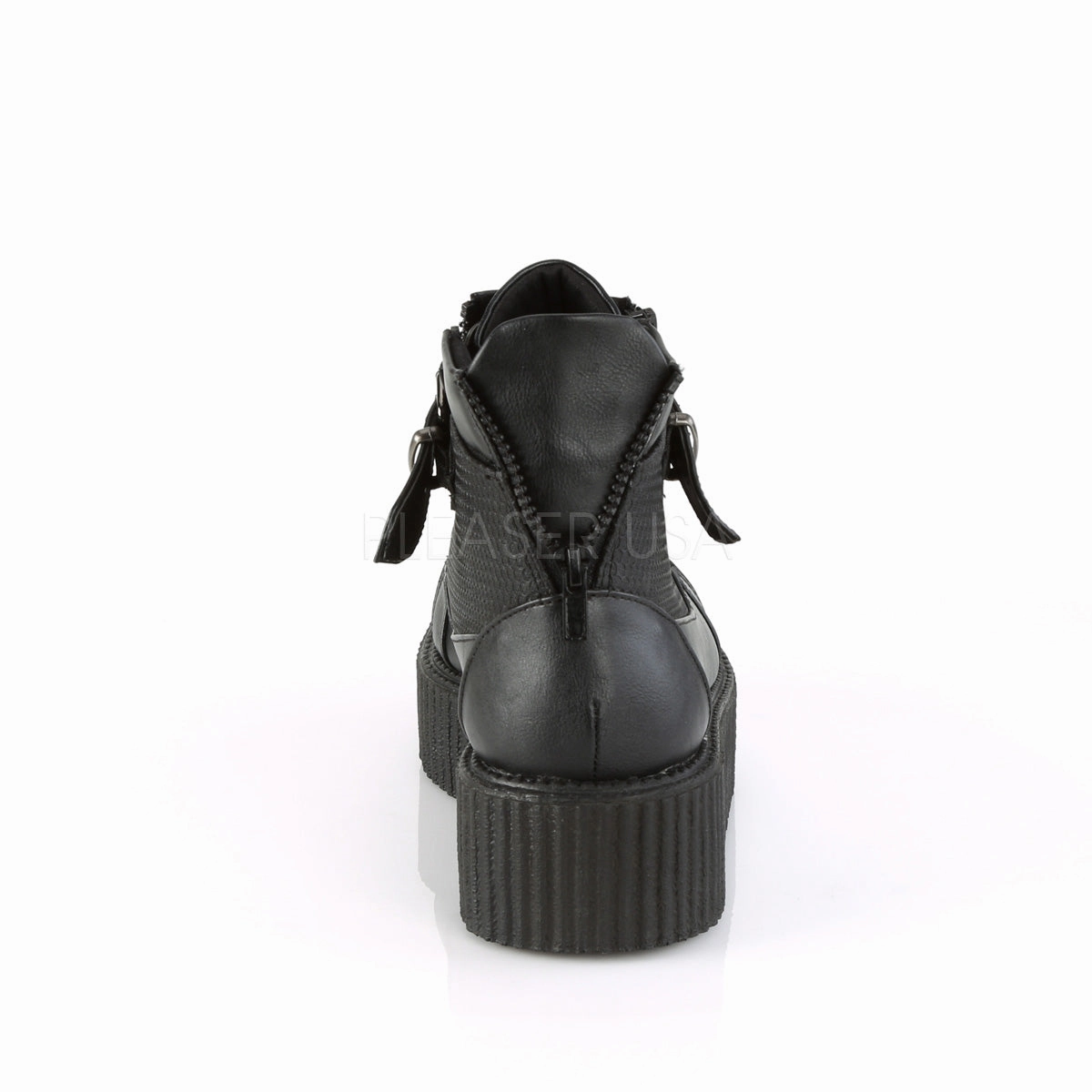 V-CREEPER-566  Black Vegan Leather