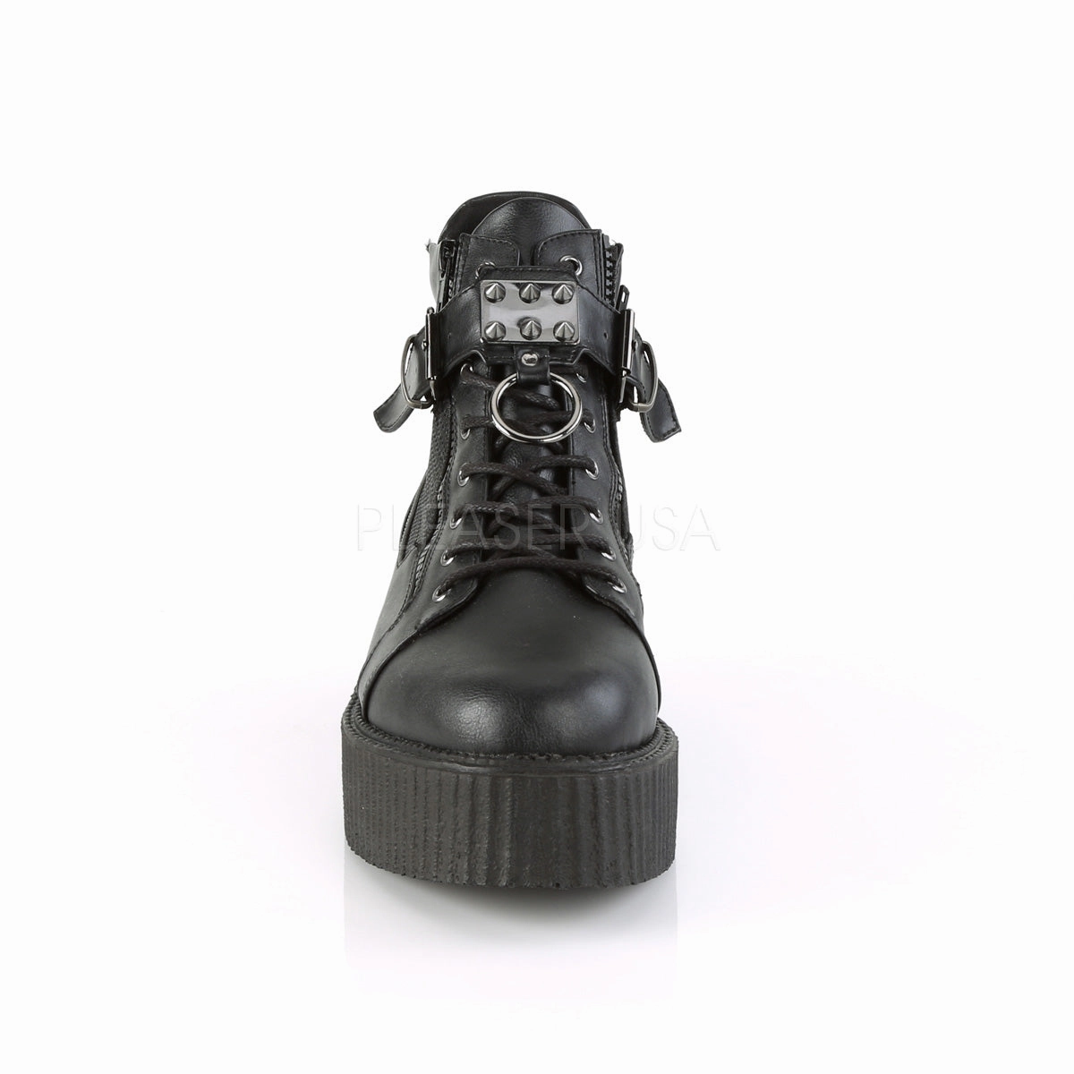 V-CREEPER-566  Black Vegan Leather