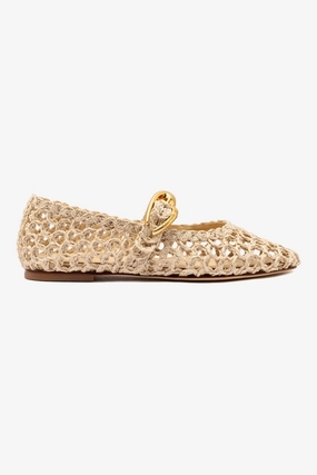 Verona Macrame In Beige Embroidered Raffia