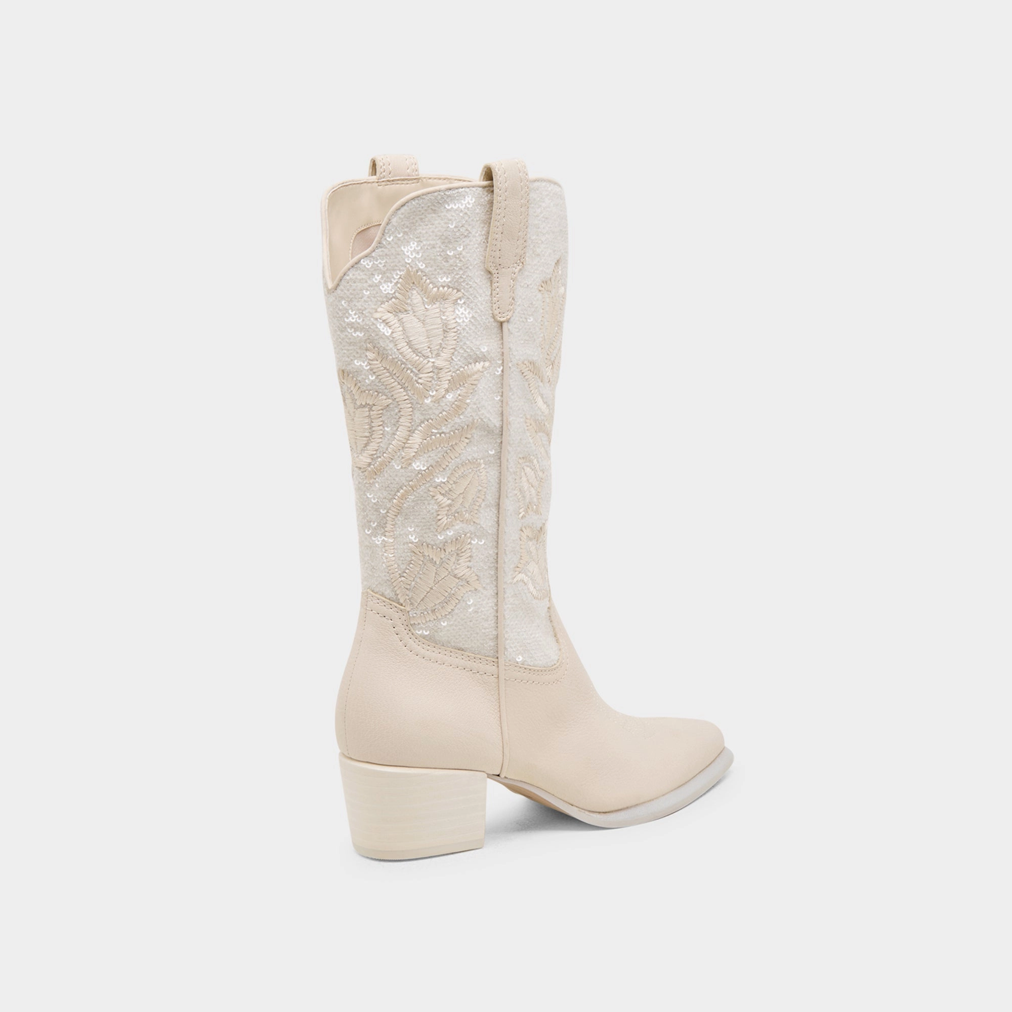 VORAH PEARL BOOTS CREME SEQUIN