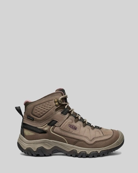 Women's Keen Targhee IV Waterproof Mid Hiking Boots - Brindle/Nostalgia Rose