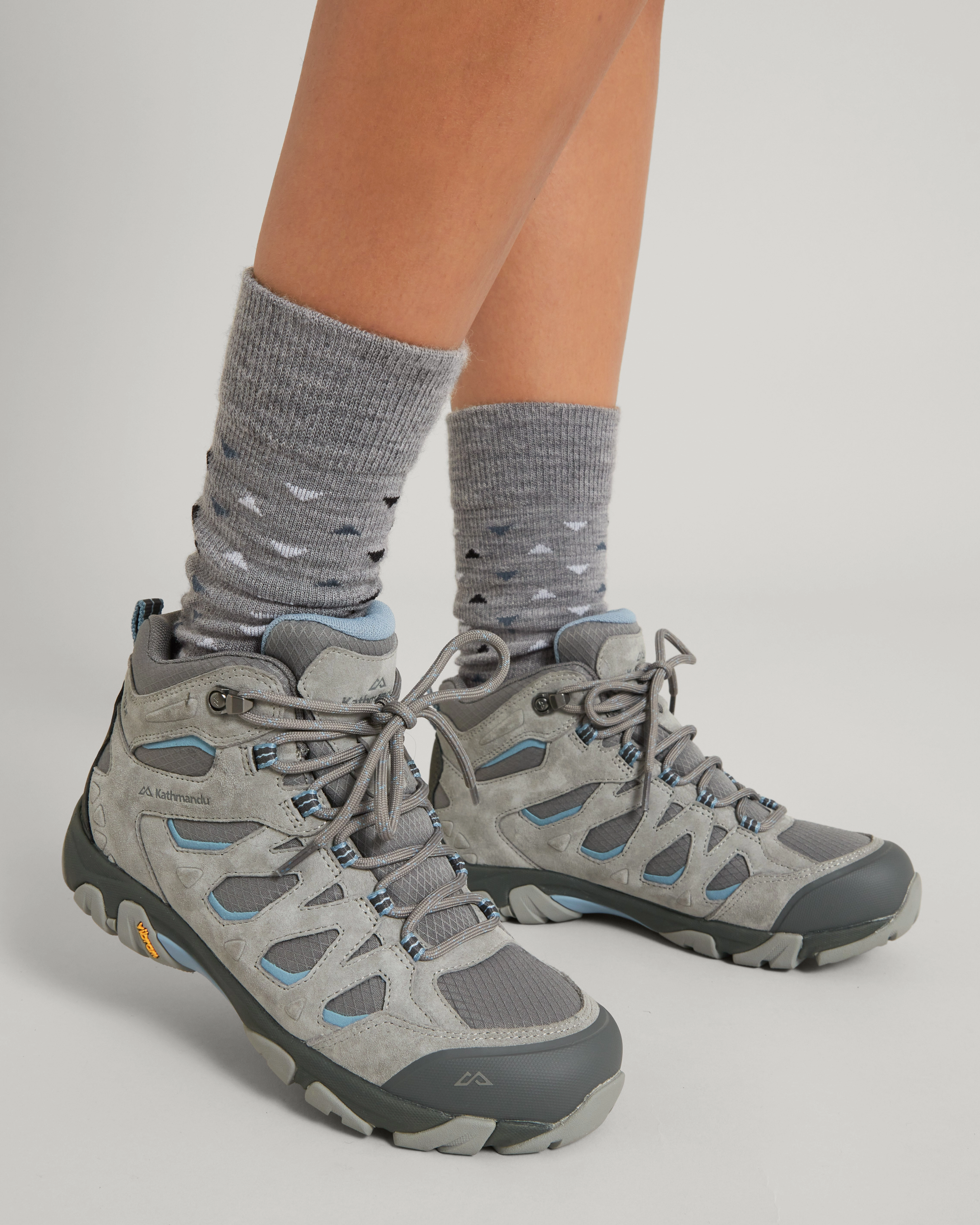 Women's Mornington Waterproof Mid Hiking Boots - Steel Grey/Faded Denim