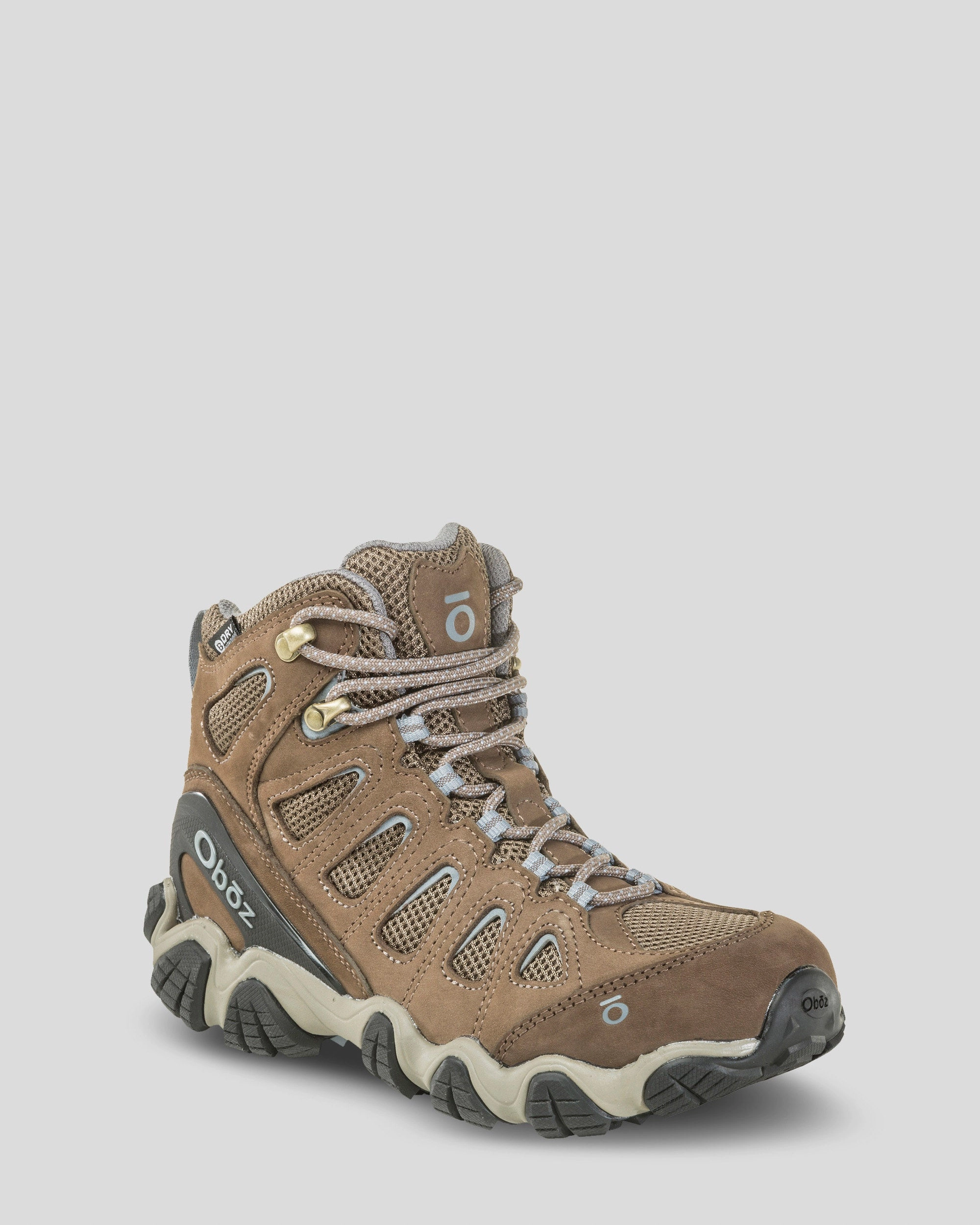 Women's Oboz Sawtooth II Mid Waterproof Hiking Boots - Brindle/Tradewinds Blue
