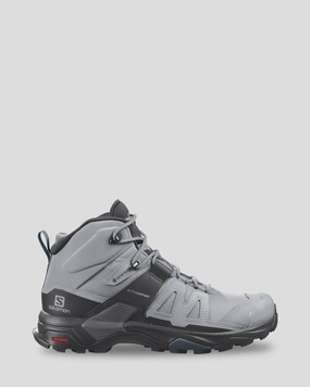 Women's Salomon X Ultra 4 GORE-TEX Mid Hiking Boots - Wide - Quarry/Black/Legion Blue