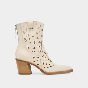 ZENOBI BOOTIES OFF WHITE LEATHER